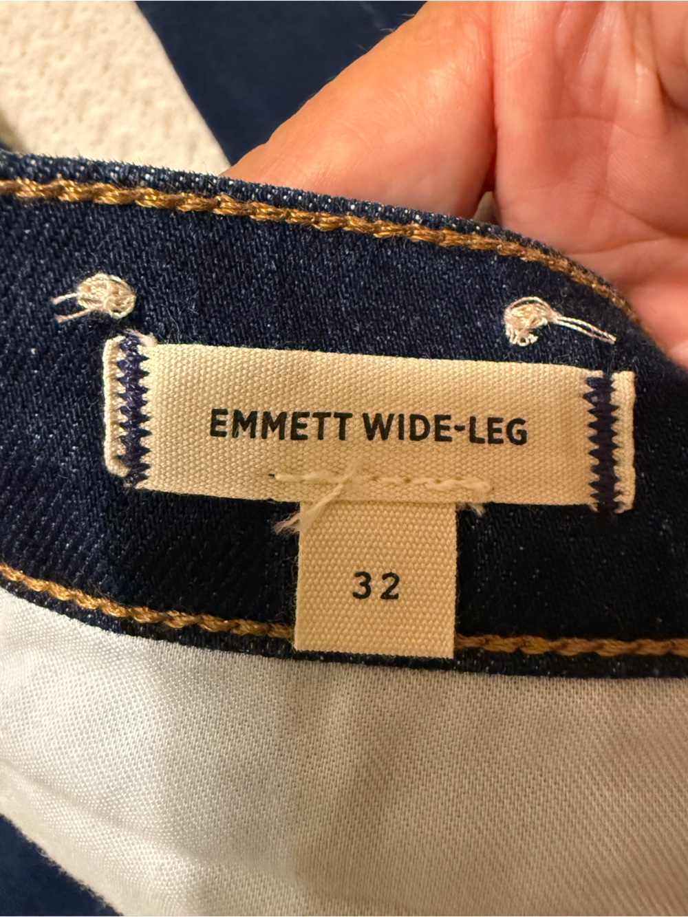 New Madewell Emmett Wide Leg 32 Women’s Denim Jeans with Gold Hardware - Picture 6 of 11
